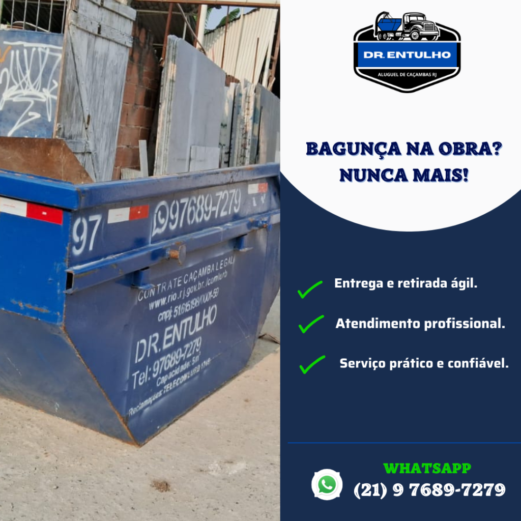 Aluguel de Caçambas na Freguesia – Doutor Entulho